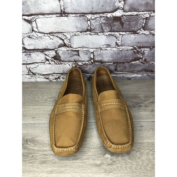 Clarks England Tan Nubuck Leather Slip On Driving Loafers Shoes Men 11M US/44EU - Picture 13 of 16